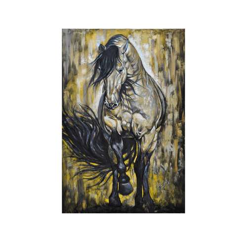 تابلو نقاشی رنگ روغن طرح اسب کد 1