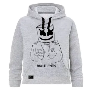   هودی پسرانه طرح مارشمالو کد J48 رنگ طوسی