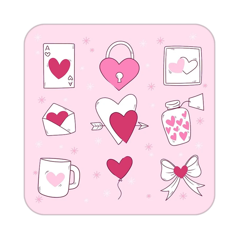 زیر لیوانی کاکتی طرح عاشقانه مدل mp38142