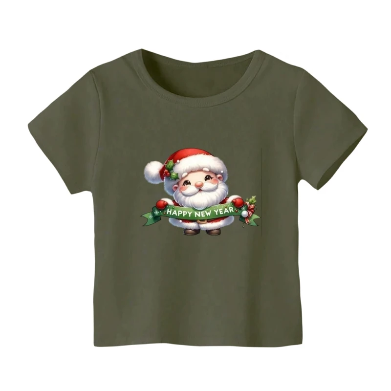 تی شرت آستین کوتاه بچگانه مدل بابانوئل کریسمس کد 31