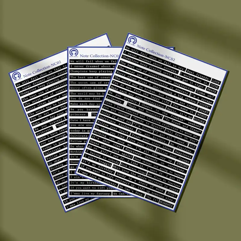 برچسب میو استیکر مدل نوت کالکشن کد NC05