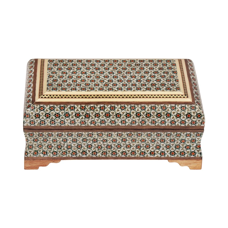 عکس شماره 3 : جعبه جواهرات خاتم کاری چوبی کد 03