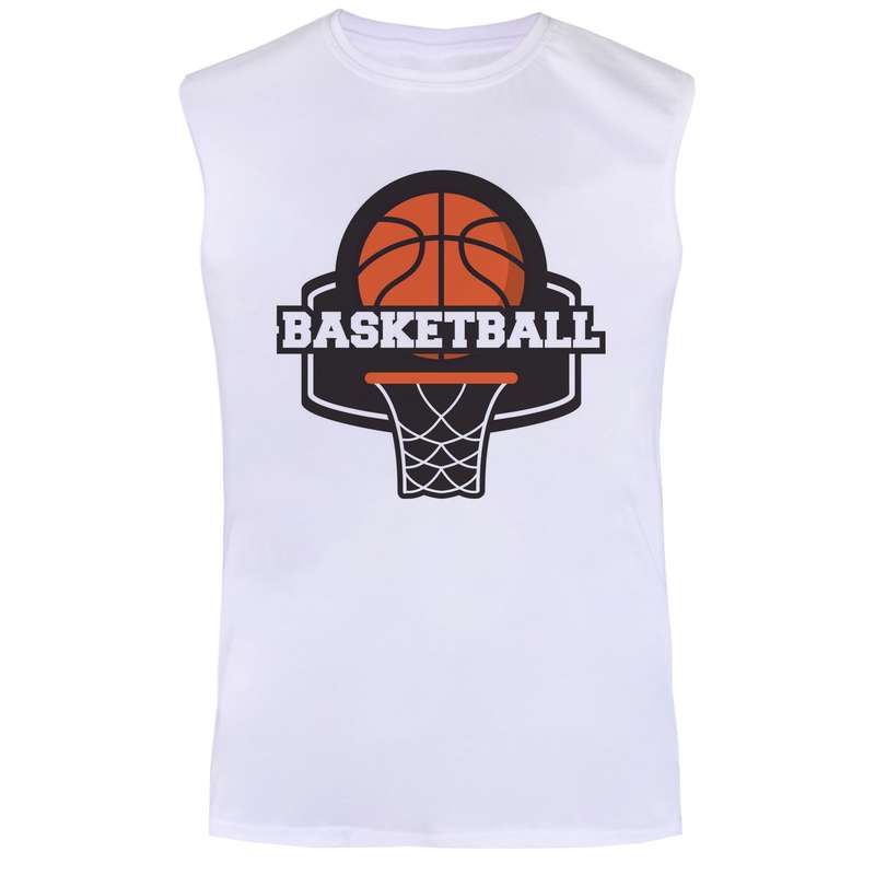 تاپ مردانه مدل بسکتبال  کد BA515  رنگ سفید