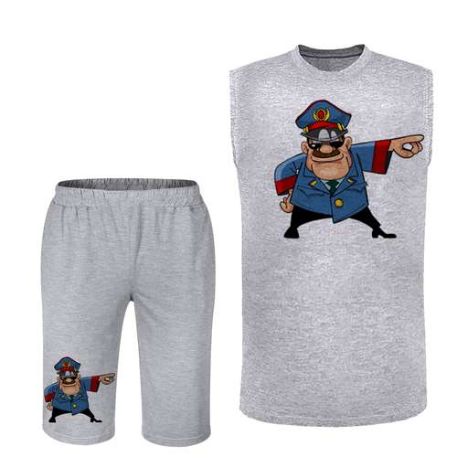 ست تاپ و شلوارک مردانه مدل پلیس کد 167