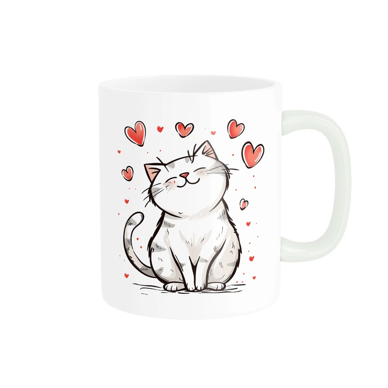 ماگ پاد آفرین مدل گربه کد DKC880