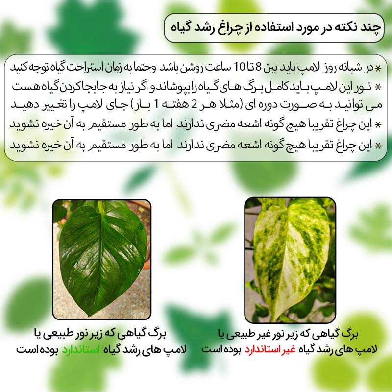 لامپ رشد گیاه 3 وات طرح دیواری مدل PGT03