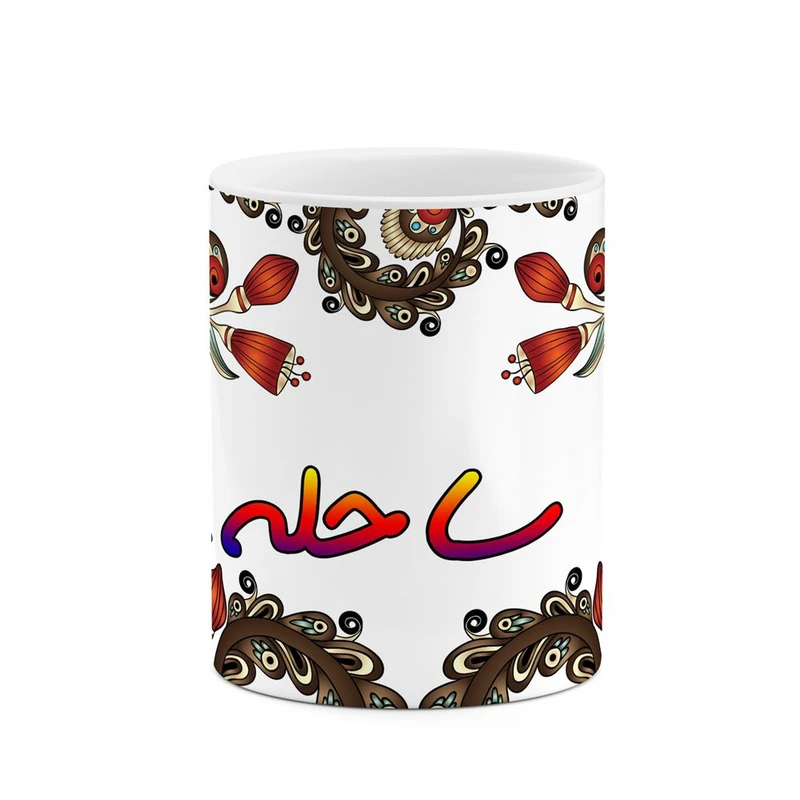 ماگ کاکتی مدل اسم ساحله طرح سنتی گل و بته کد mgh45481