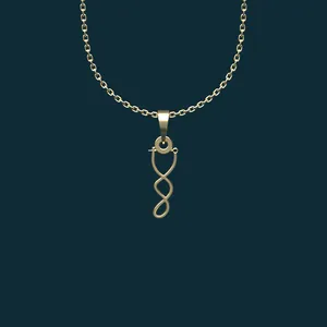 گردنبند طلا 18 عیار زنانه مدوپد مدل هندسی کد AA2-1-1045