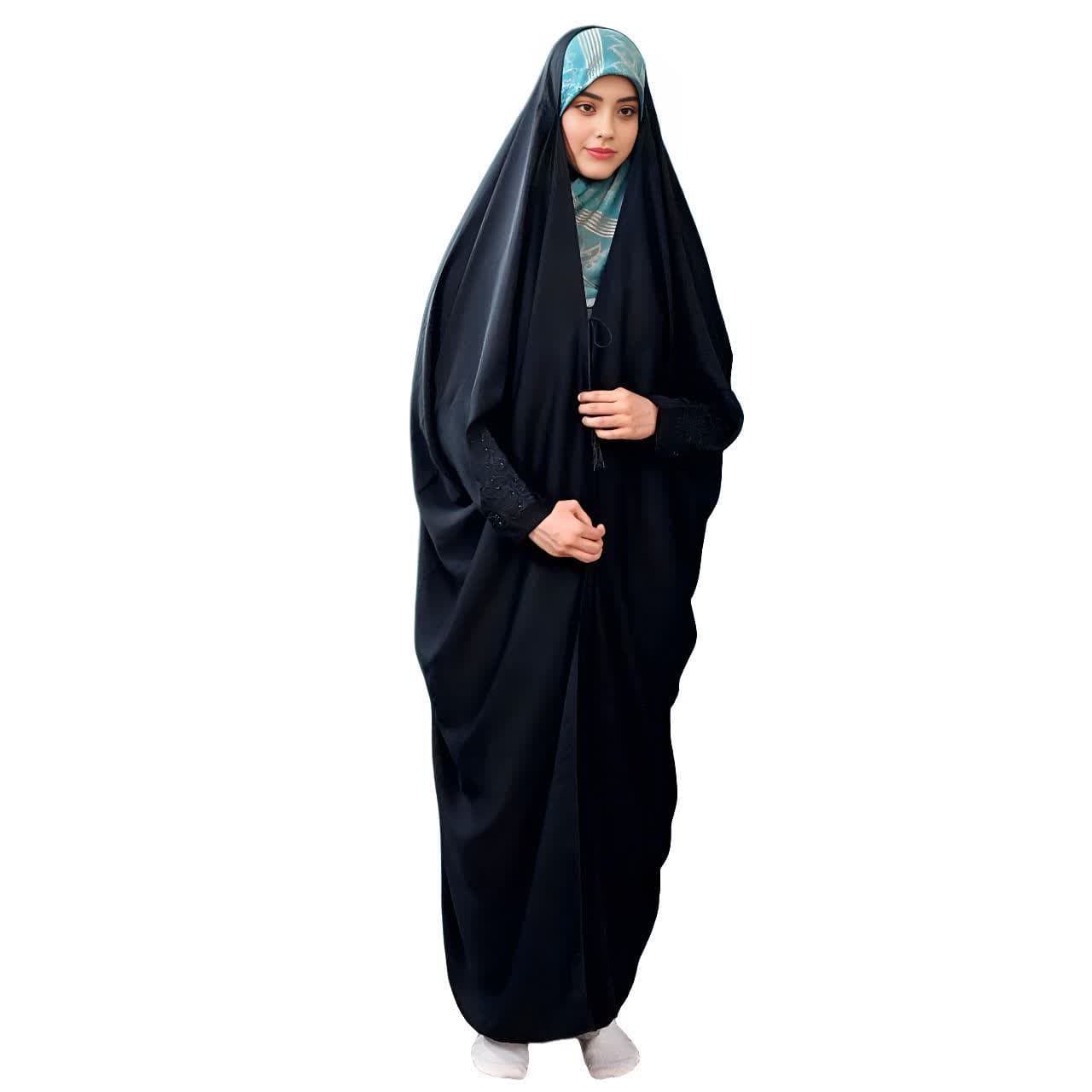 چادر اماراتی حجاب رسان مدل گلدوزی سوپر کن کن کره