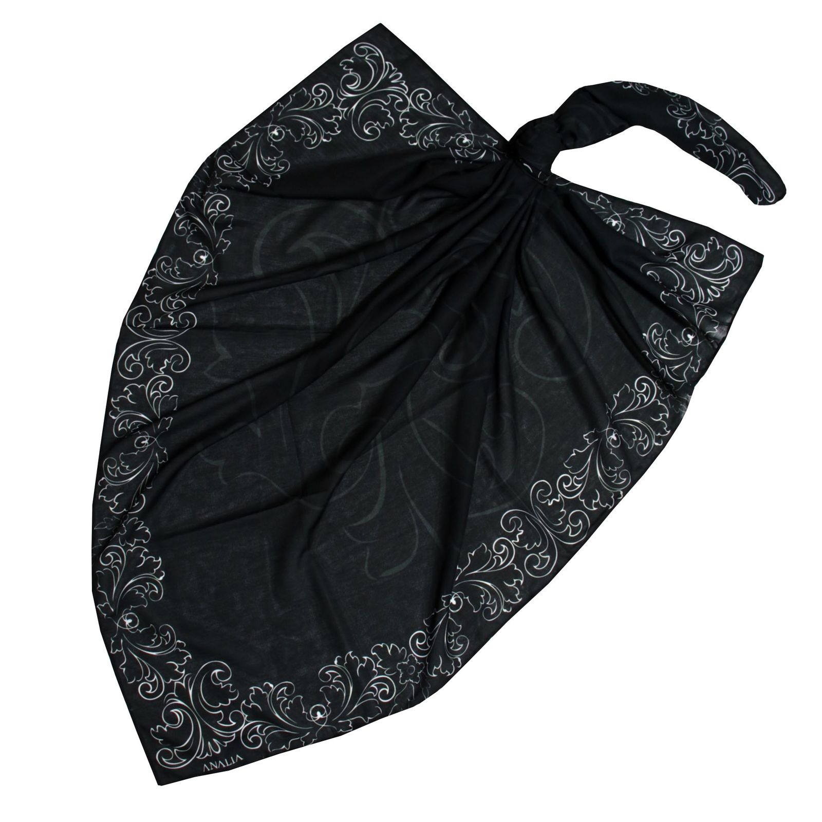 روسری زنانه مدل نخی خنک حاشیه دار ساده کد 7010 -  - 1