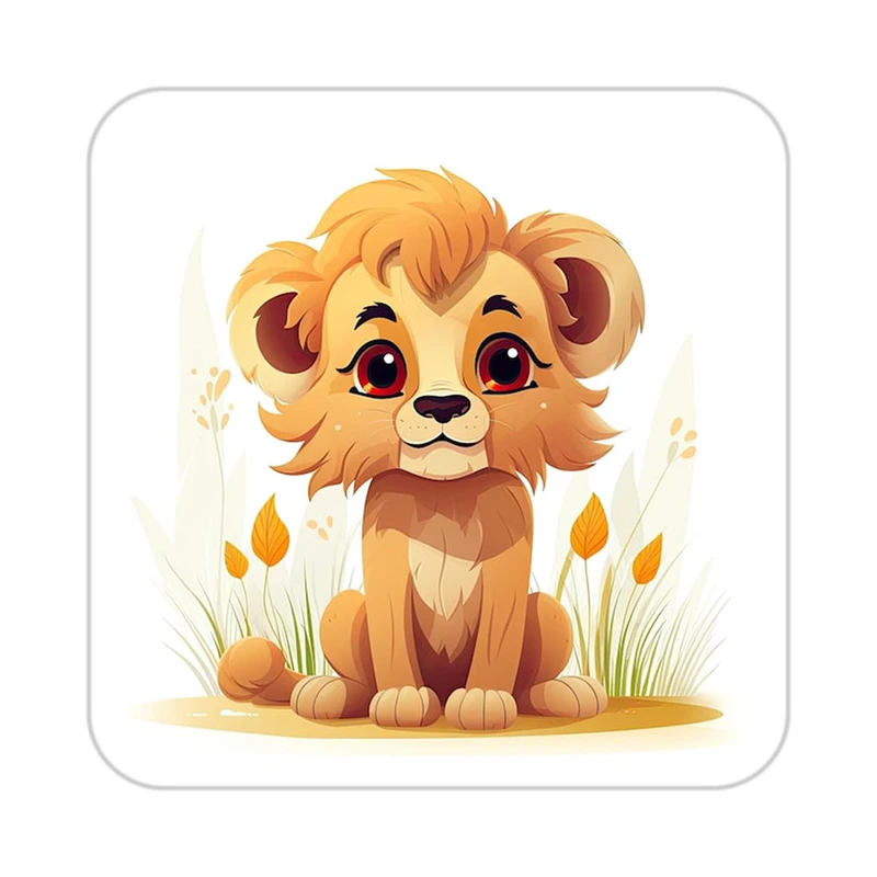 زیر لیوانی کاکتی طرح شیر مدل mp23381