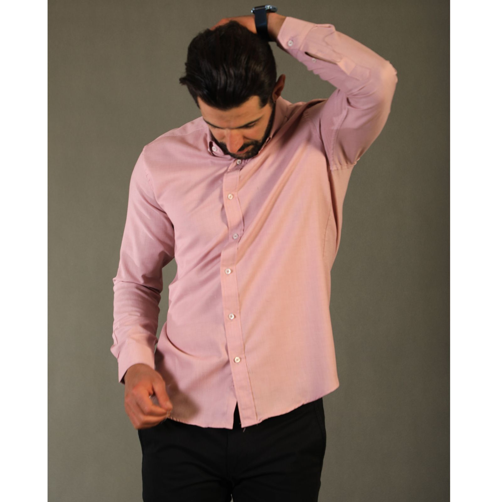 پیراهن آستین بلند مردانه ورسلی مدل 1009-086 -  - 3