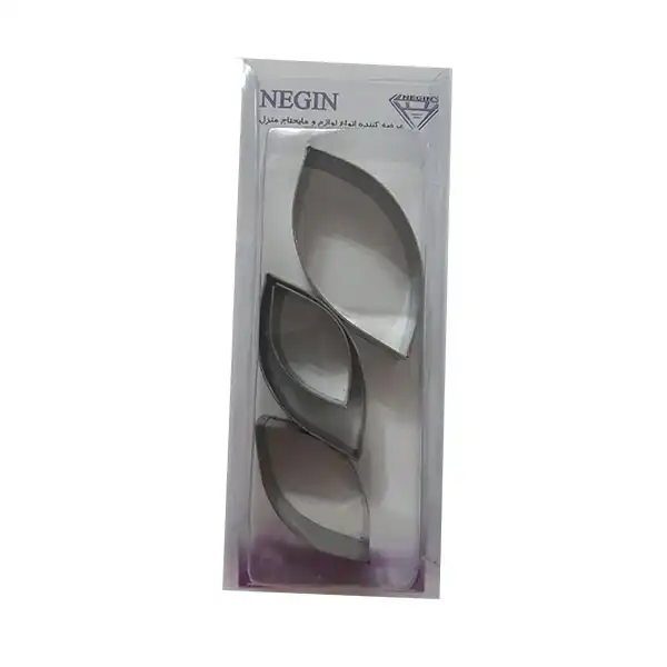 کاتر شیرینی پزی نگین طرح برگ مجموعه 4 عددی