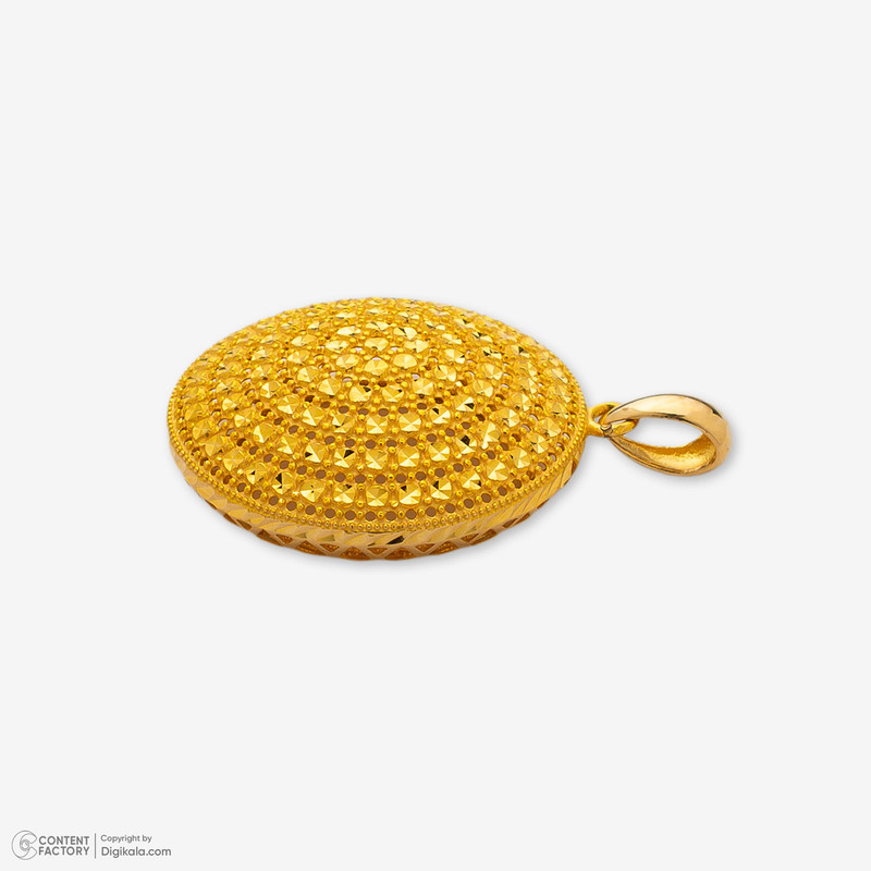 آویز گردنبند طلا 18 عیار زنانه طلای صداقت طرح دایره کد PE-TF2