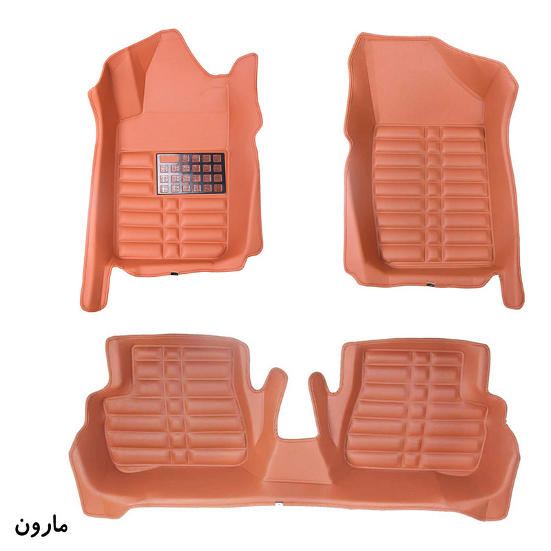 کفپوش پنج بعدی خودرو مدل ECCO مناسب برای پژو 207 هاچبک به همراه کفپوش صندوق خودرو