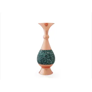 گلدان فیروزه کوبی مسی کد 20c