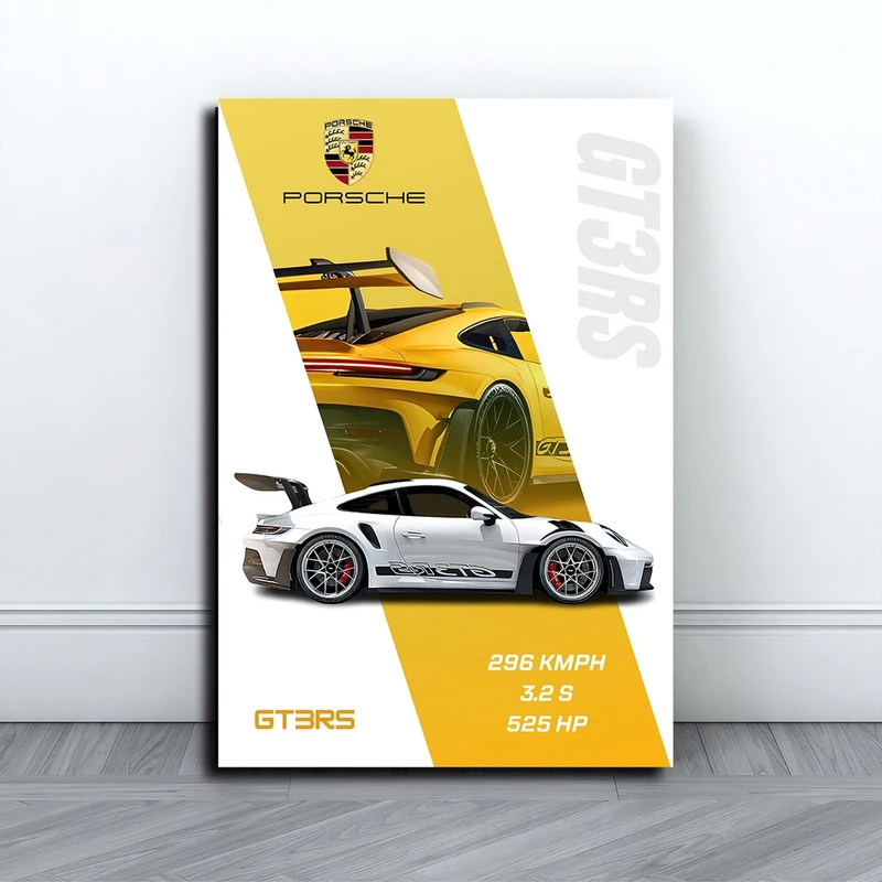 تابلو شاسی بکلیت طرح ماشین پورشه GT3RS مدل SH-S10750 