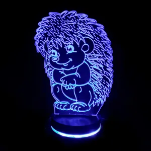 چراغ خواب کودک مدل بالبینگ سه بعدی جوجه تیغی خارپشت کد 3678