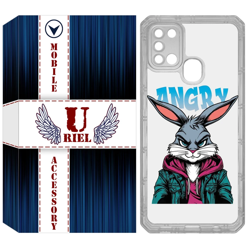 کاور یوریل مدل Clear کد 51 طرح خرگوش مناسب برای گوشی موبایل سامسونگ Galaxy A21S