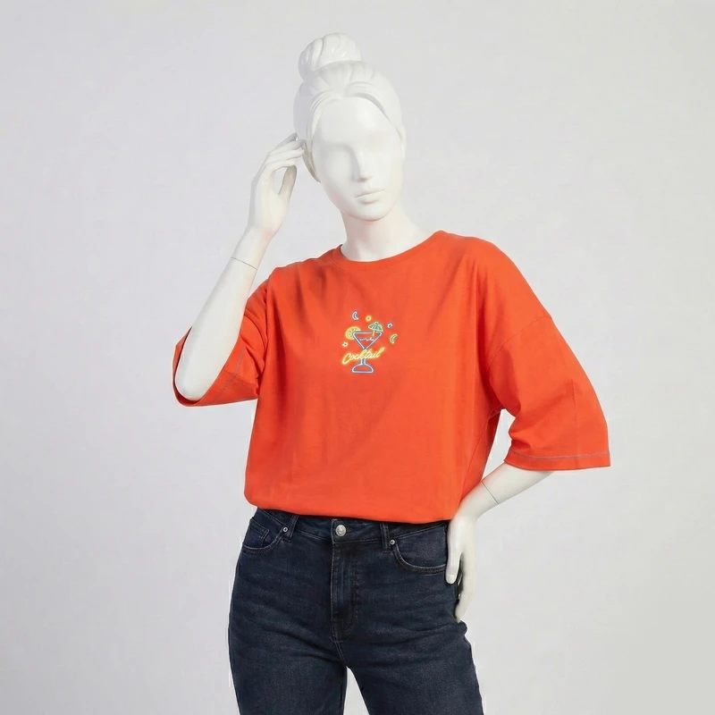 تی‌شرت آستین کوتاه زنانه تی تایم مدل 232203002