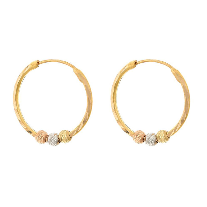 گوشواره حلقه ای طلا 18 عیار زنانه دوست خوب مدل dk566
