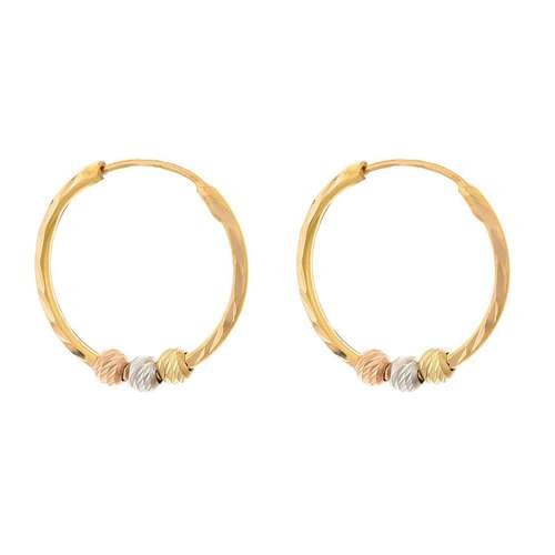 گوشواره حلقه ای طلا 18 عیار زنانه دوست خوب مدل dk566