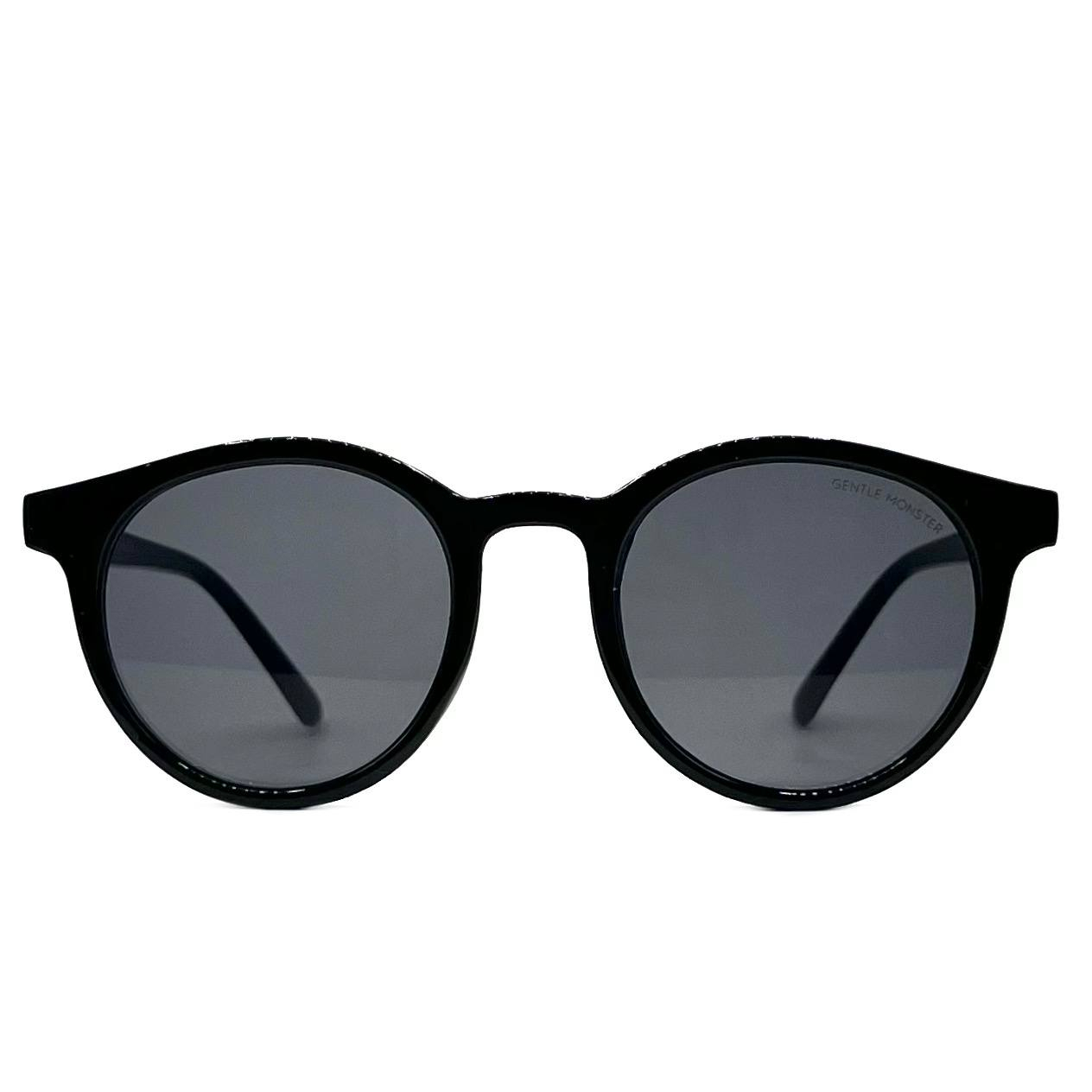 عینک آفتابی مدل گرد دسته کائوچو کد GNTL-PRC BLK