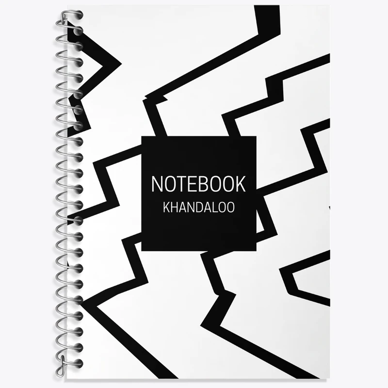 دفتر زبان 50 برگ خندالو مدل دو خط طرح مدرن کد N413