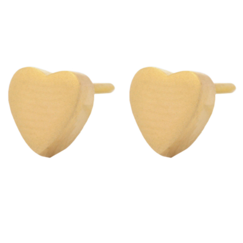 گوشواره میخی طلا 18 عیار زنانه طلای مستجابی مدل قلب کد T1506