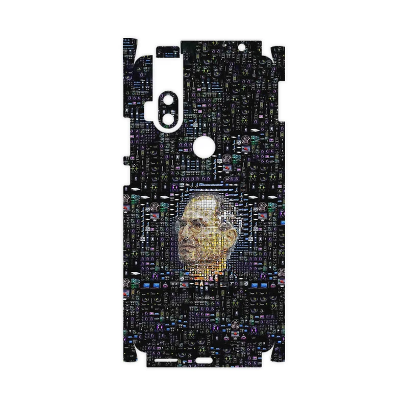 برچسب پوششی ماهوت مدل Collage of Steve Jobs 2-FullSkin مناسب برای گوشی موبایل موتورولا One Hyper