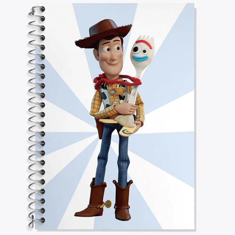 دفتر زبان 50 برگ خندالو مدل سه خط طرح داستان اسباب بازی Toy Story کد 3926