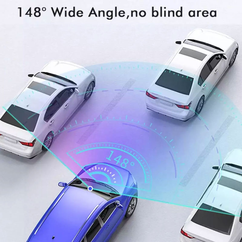 دوربین ثبت وقایع خودرو انی تک مدل M12+ 2K WiFi به همراه دوربین عقب و GPS