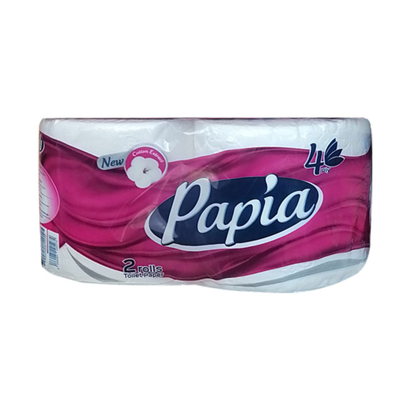 دستمال توالت پاپیا مدل دو قلو مجموعه 24 عددی