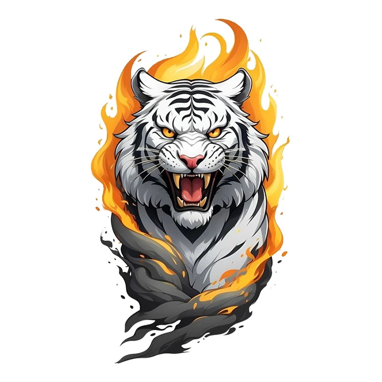 استیکر پارچه و لباس پاد آفرین مدل ببر کد 1594