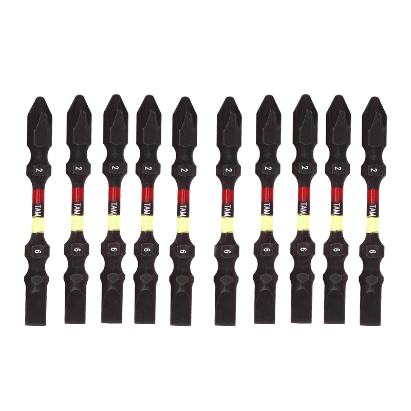 سری پیچ گوشتی دو سر چهار سو تام مدل MMA-B+62-10PCS-مجموعه 10 عددی
