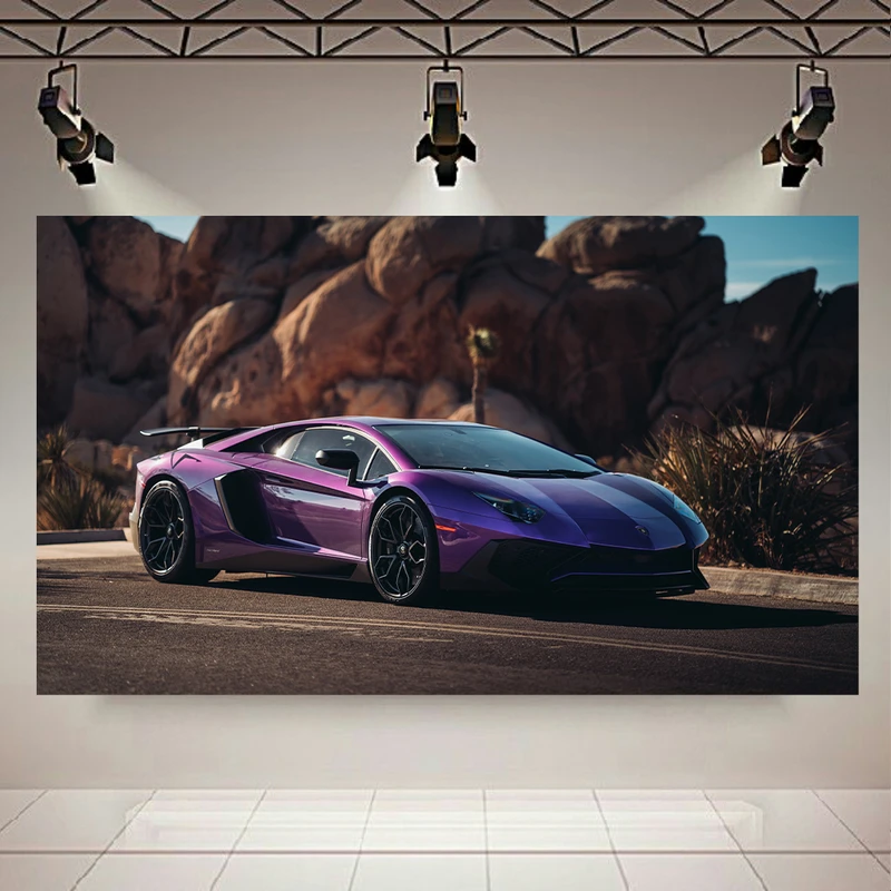 تابلو بوم طرح ماشین مدل لامبورگینی Aventador کد AR3380