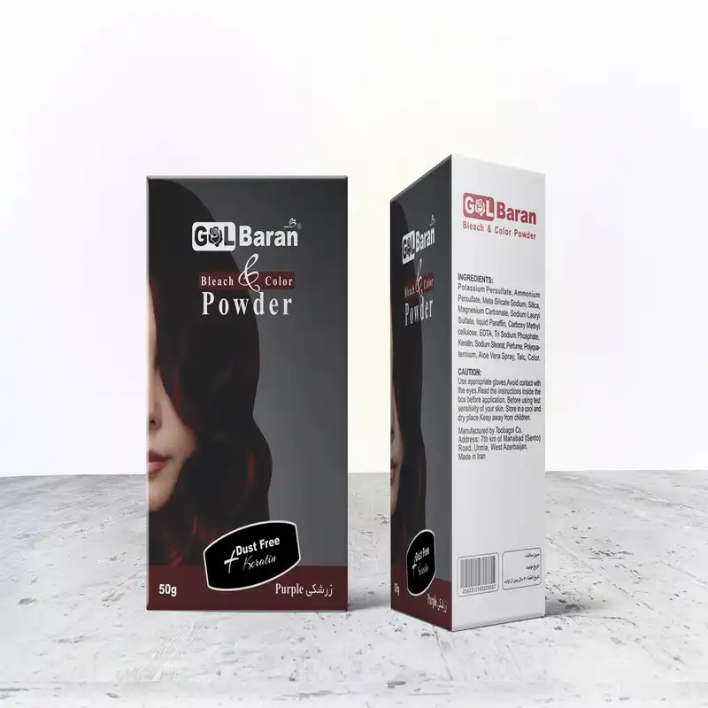 پودر دکلره گلباران مدل NW وزن 50 گرم رنگ زرشکی