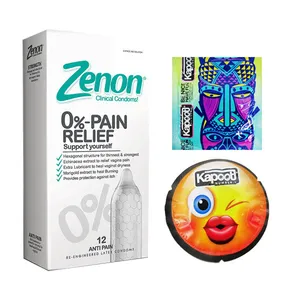 کاندوم زنون مدل PAIN RELIEF بسته 12 عددی به همراه کاندوم کاپوت مجموعه 2 عددی