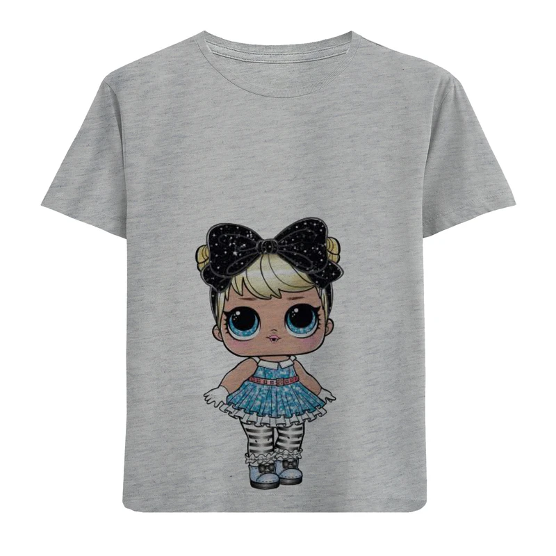 تی شرت آستین کوتاه دخترانه مدل دخترک D378