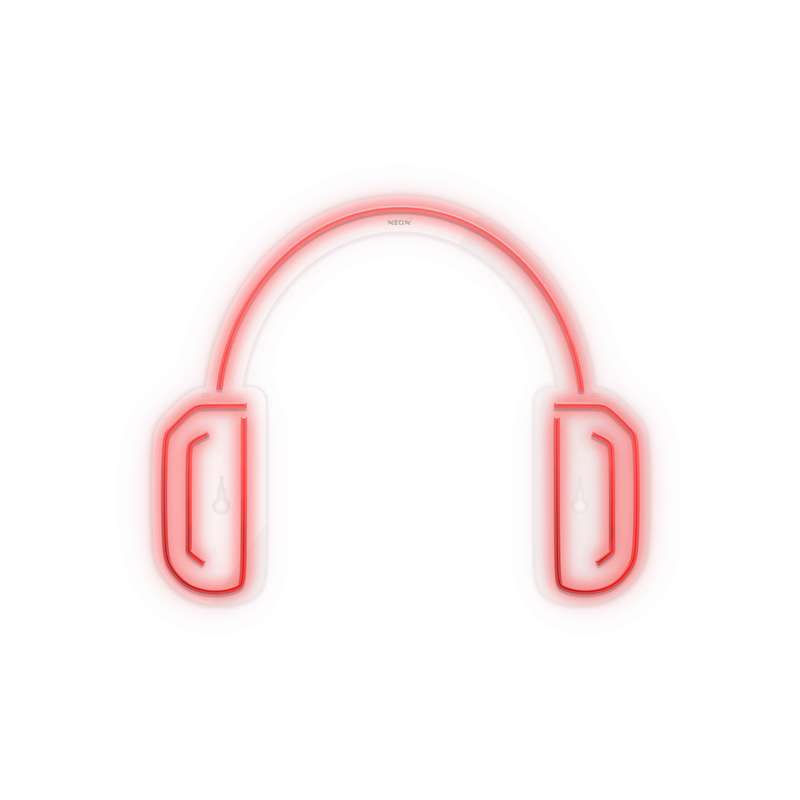چراغ دیواری نئون دیزاین طرح Headphone_RD