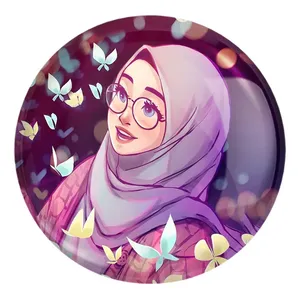 پیکسل خندالو طرح دخترانه باحجاب کد 26008 مدل بزرگ