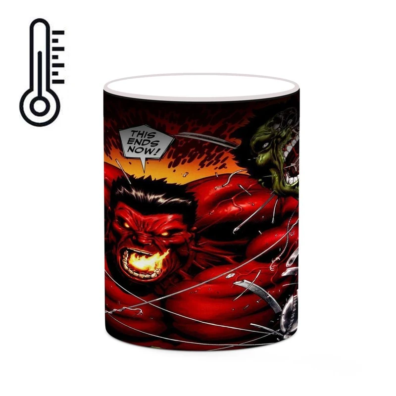 ماگ حرارتی کاکتی مدل رد هالک Red Hulk کد mgh39722