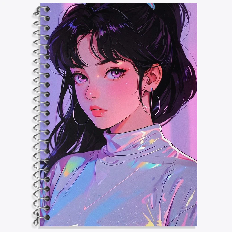 دفتر زبان 50 برگ خندالو مدل سه خط طرح دخترانه کد N2605