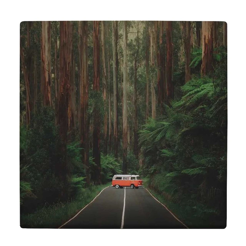 زیر لیوانی طرح فولکس واگن و جاده جنگلی کد    3281401_747