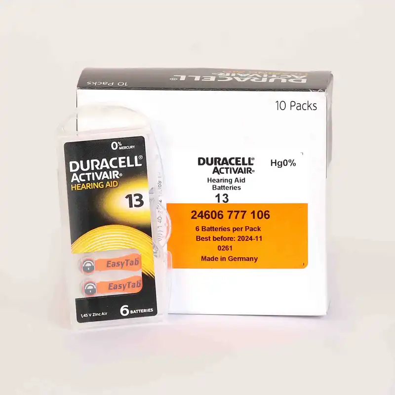 باتری سمعک دوراسل کد 13 بسته 60 عددی