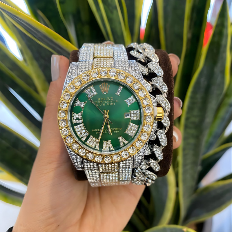 ساعت مچی عقربه ای  مدل فول نگین استون کد Av-Ro-3