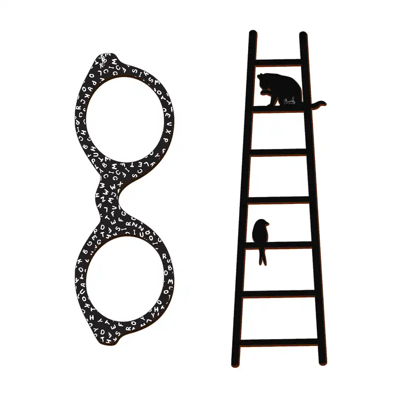 نشانگر کتاب مدل عینک و نردبان Sh_7 مجموعه 2 عددی