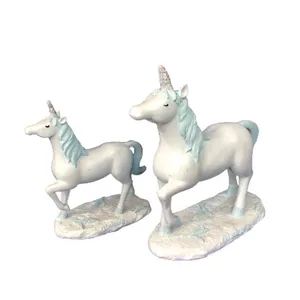 مجسمه دنیا دکوری سرمد مدل اسب یونیکورن کد B مجموعه 2 عددی