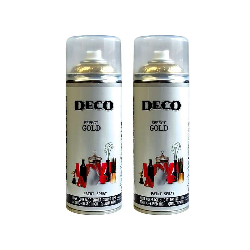 اسپری رنگ طلایی دکو مدل d2 حجم 400 میلی لیتر مجموعه 2 عددی اسپری رنگ طلایی دکو مدل d2 حجم 400 میلی لیتر مجموعه 2 عددی