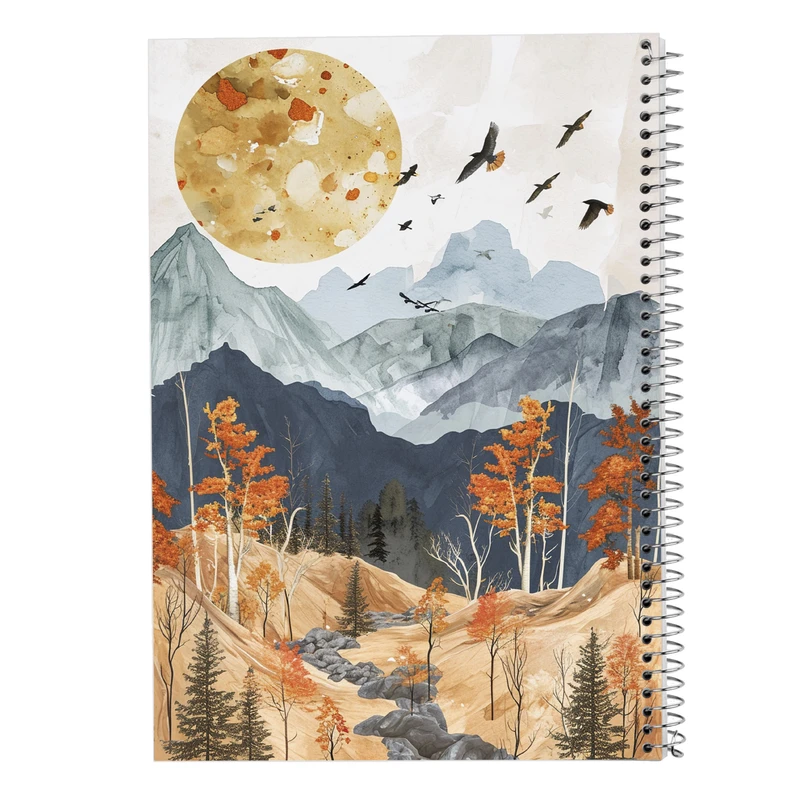 دفتر مشق 50 برگ مدوپد مدل طبیعت کد DF15349